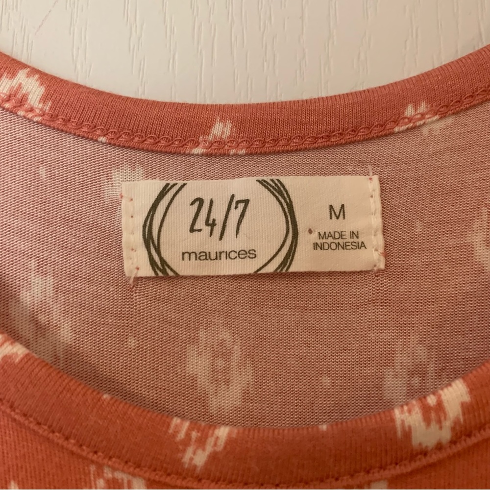 Maurices Peach Patterned Soft Summer Maxi Dress - image 3